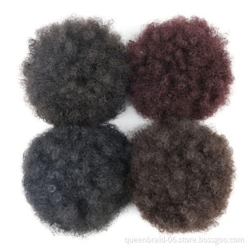 Afro Puff Drawstring Ponytail Kinky Curly Afro Clip on Updo Chignon Bun Hair Piece Extensions for African American Women